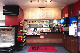 An interior photo of Mike’s Kabob Grille at 719 Griswold.