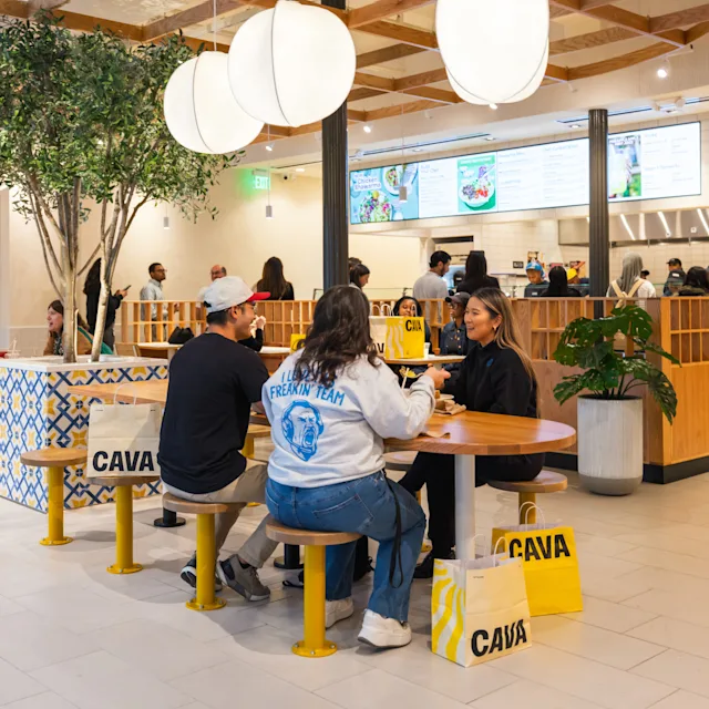 An interior photograph of Cava in Downtown Detroit.