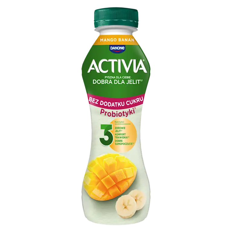 Jogurt bez dodatku cukru o smaku mango i banana