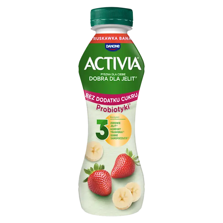 Jogurt bez dodatku cukru o smaku truskawki i banana