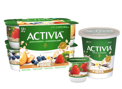 Activia high fibre yogurts