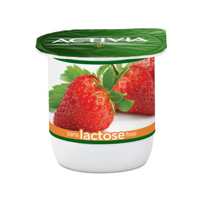 Yogourt sans lactose aux fraises