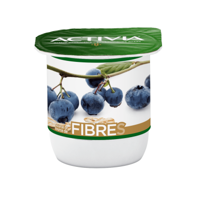 Blueberry and Cereals Fibre yogurt