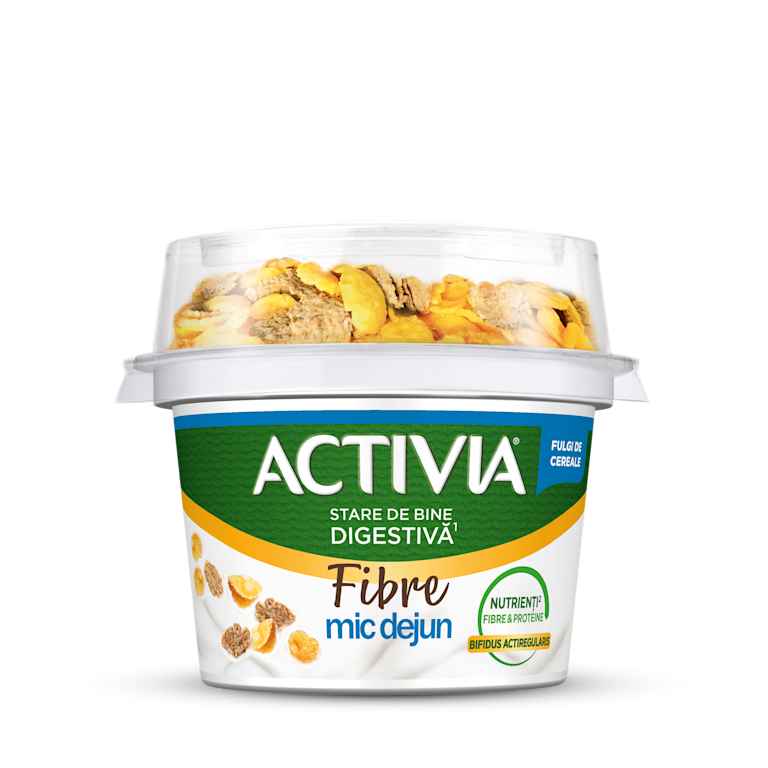 Activia Mic Dejun cu Fulgi de Cereale.