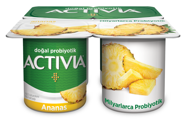 Ananastan gelen lezzet ve probiyotikten gelen iyilik ile Activia Ananas!