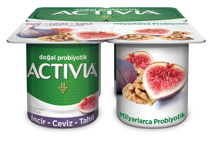 İncir&Ceviz&Tahıl gelen lezzet ve probiyotikten gelen iyilik ile Activia İncir&Ceviz&Tahıl!