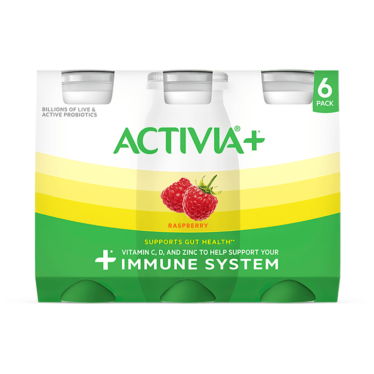 Celebrate your greatness from within with Activia®+ Probioitic Lowfat Yogurt Drinks. With billions of probioitics, and vitamin C, D, and Zinc, Activia®+ is a great addition to any wellness routine to help you feel A+ from the inside out! 6 pack of 3.1 oz delicious multi-benefit probiotic yogurt drinks.
