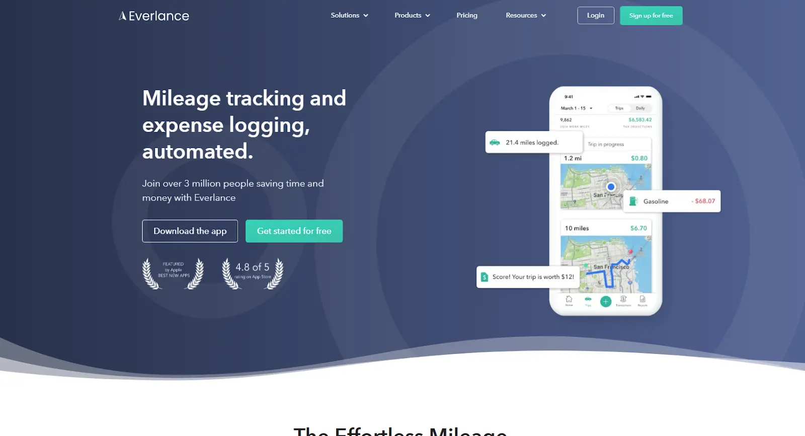 Everlance - Best mileage tracking app for multiple gig tracking