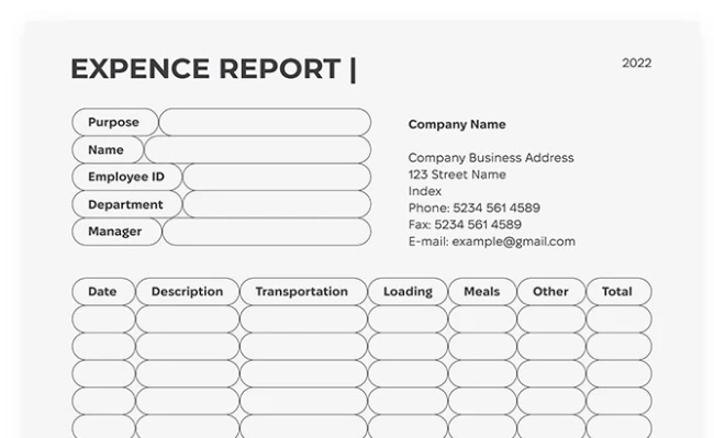 Expense report by goodocs.com