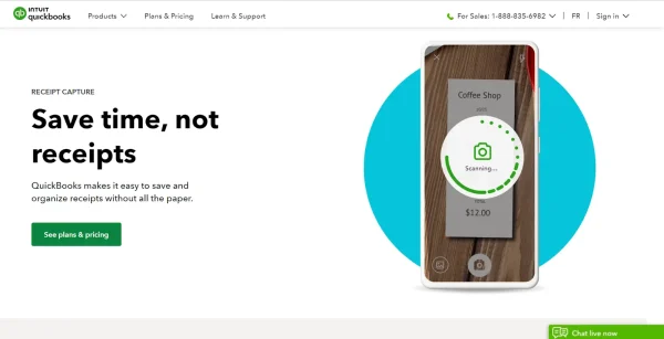 QuickBooks’ receipt-scanning app.