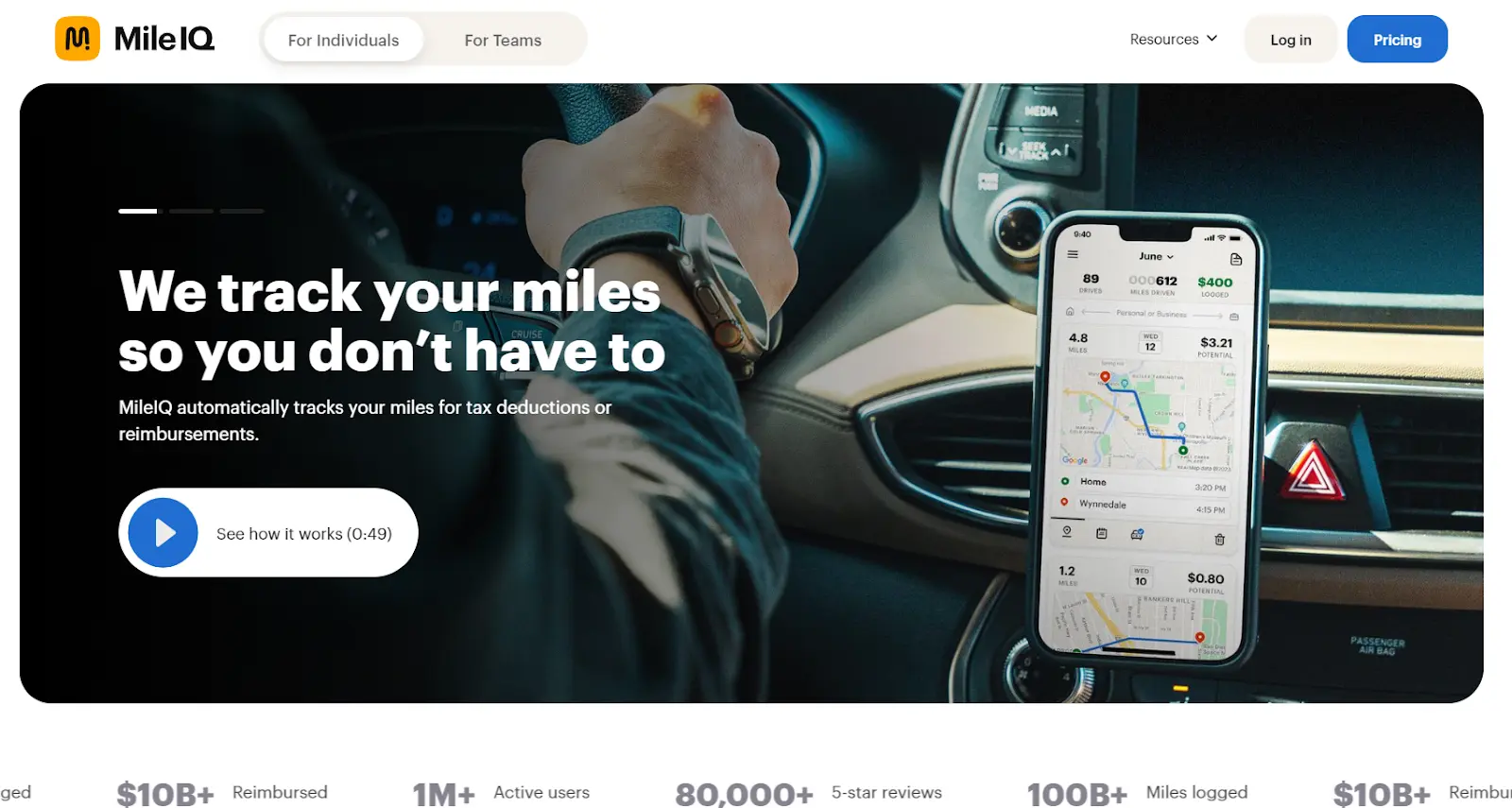 MileIQ - Best mileage tracking app for customized options