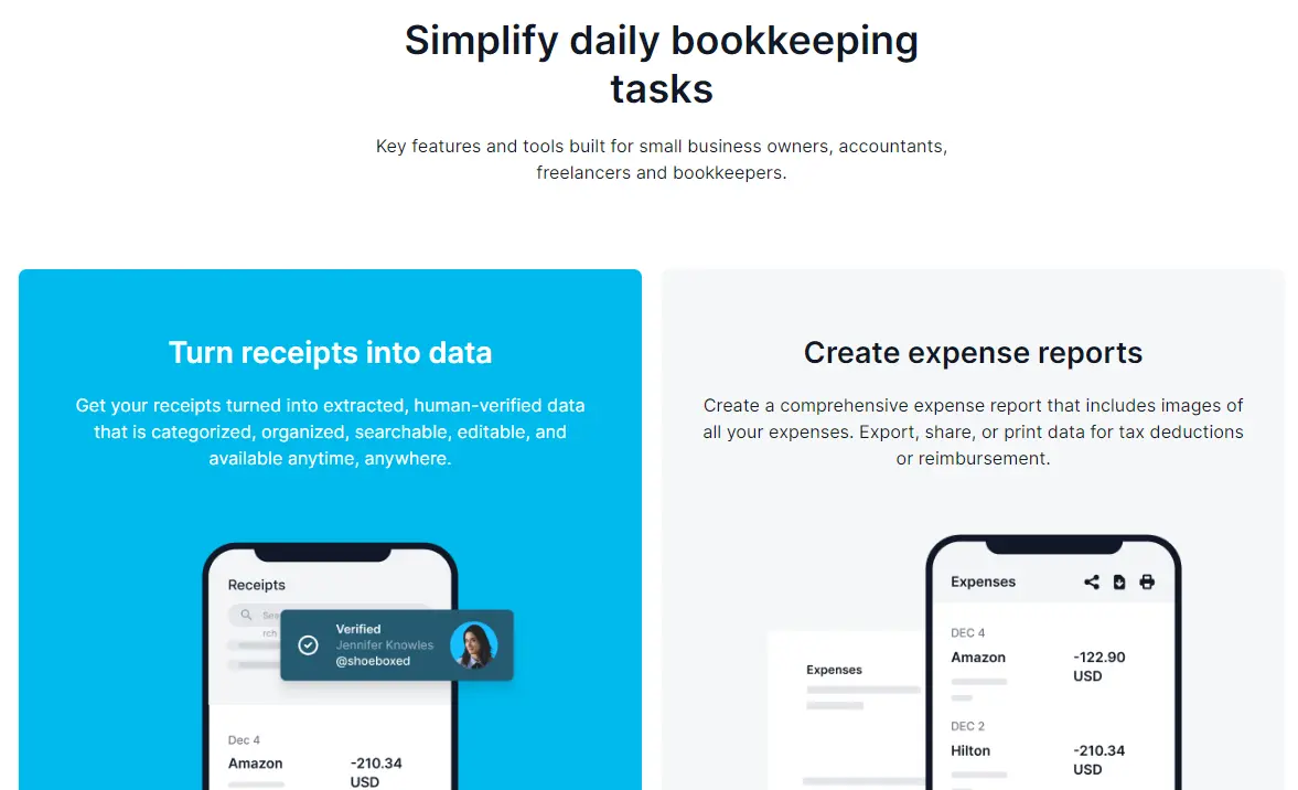 Shoeboxed - Simplify daily bookkeeping tasks