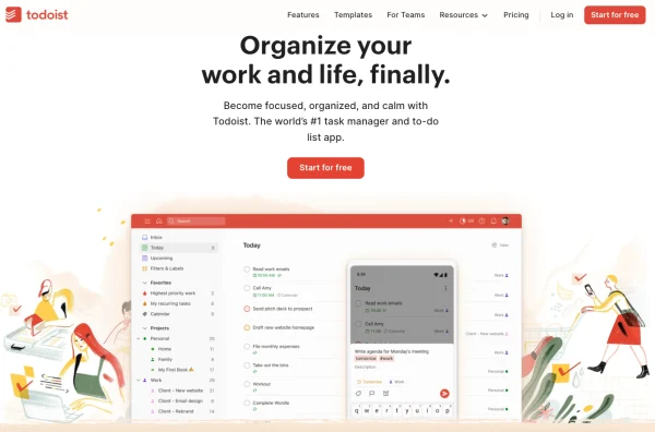 Todoist home page