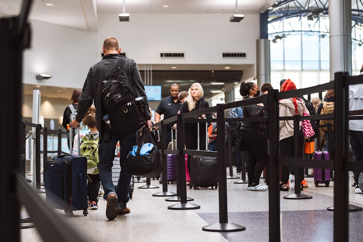 Family in TSA Line