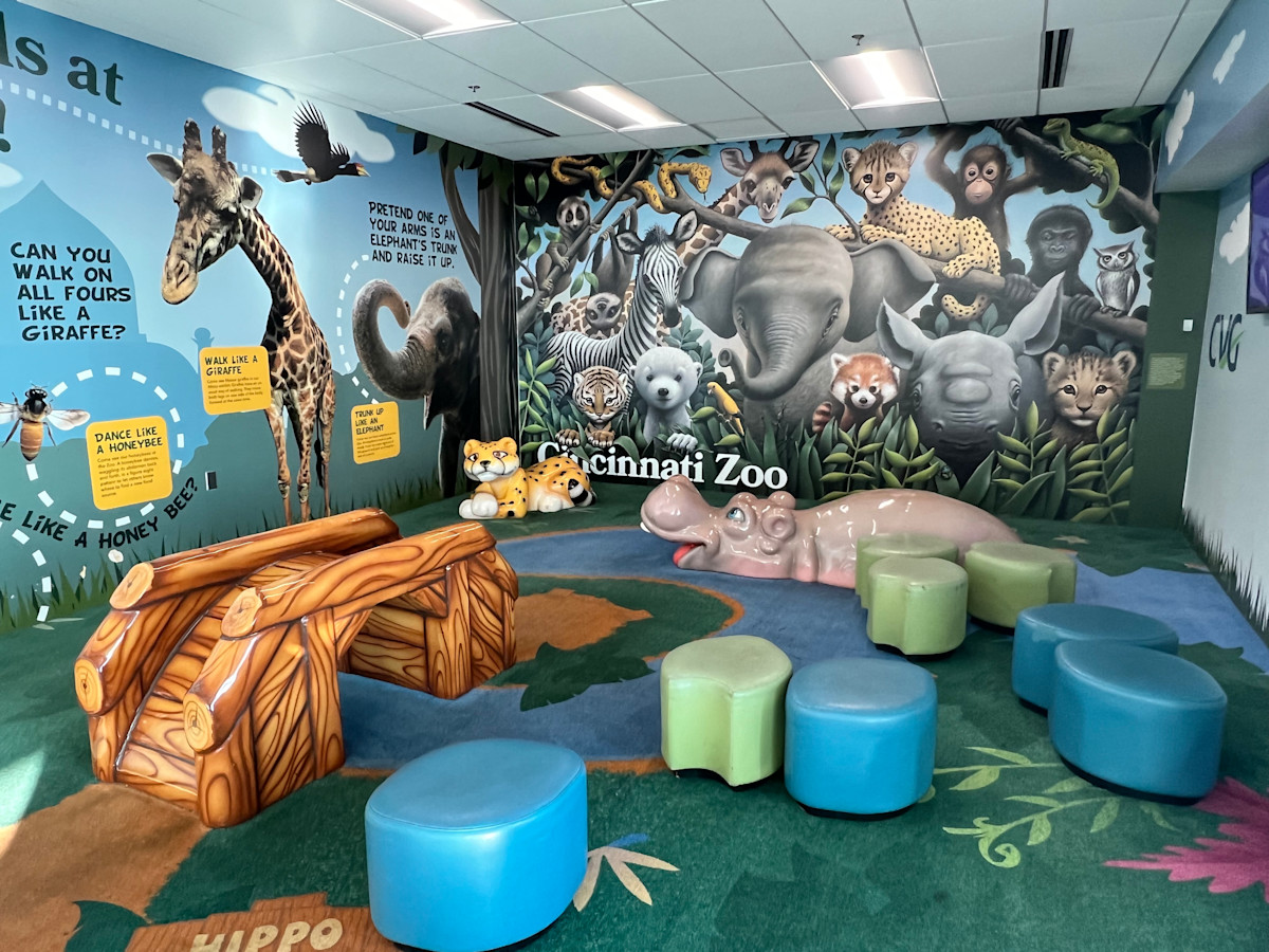 A photo of the children's play area at CVG Airport.