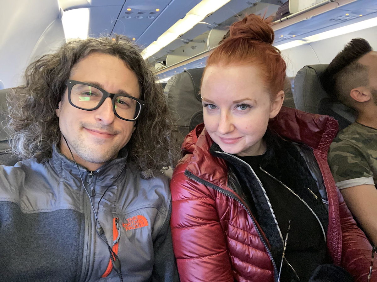 Jay and Wife on Plane