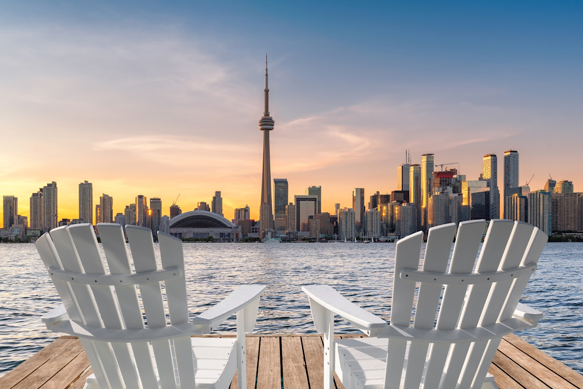 Adirondack Chairs overlooking a skyline
