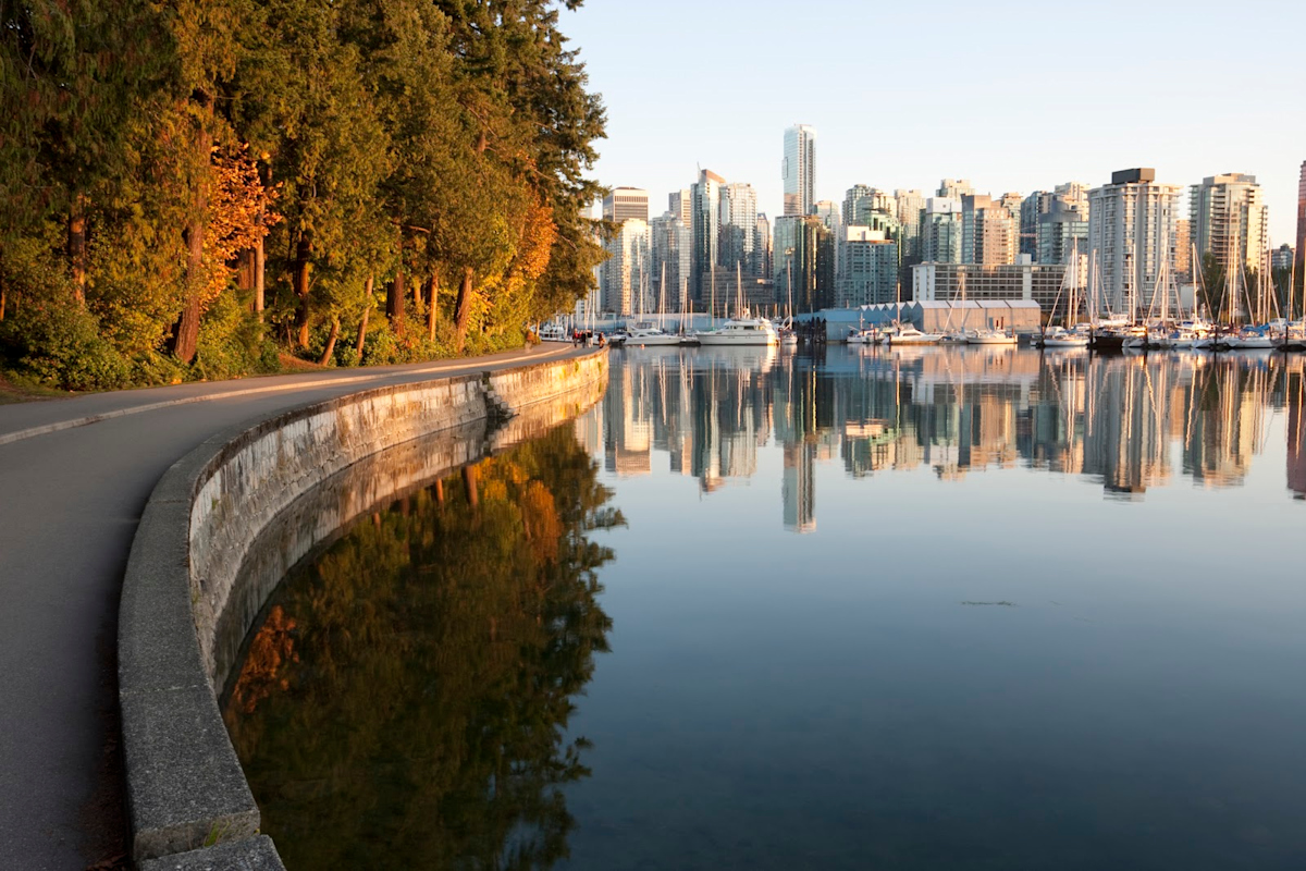 Vancouver skyline with water in front