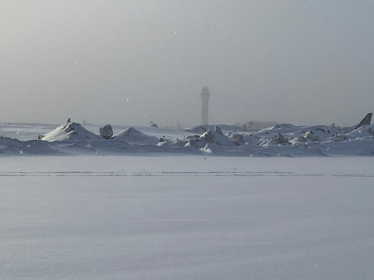 Snow at CVG Airport