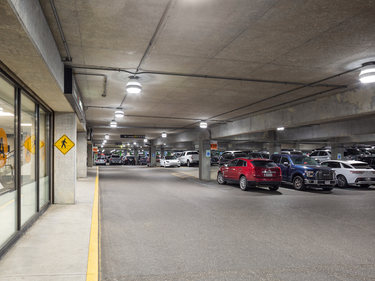 A photo of CVG's Parking Garage.