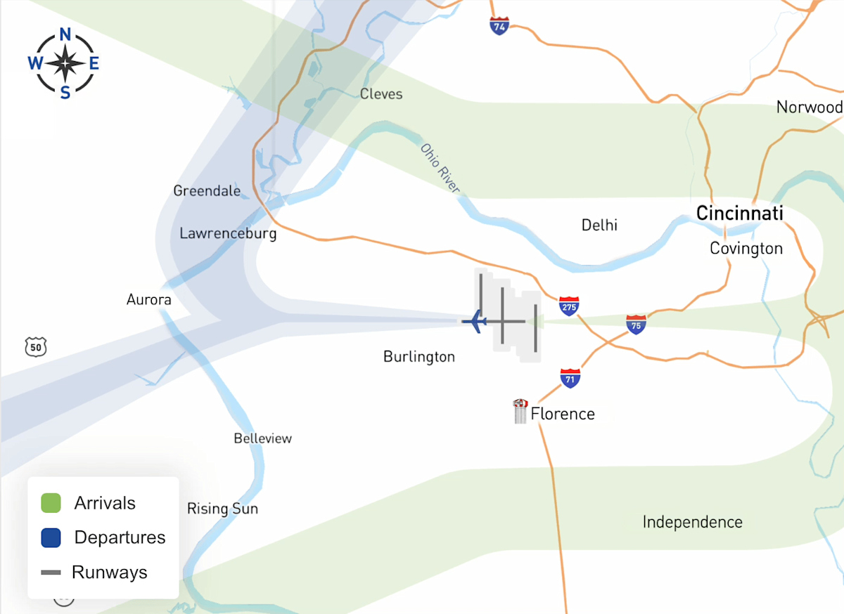 Nighttime Westerly Winds noise abatement