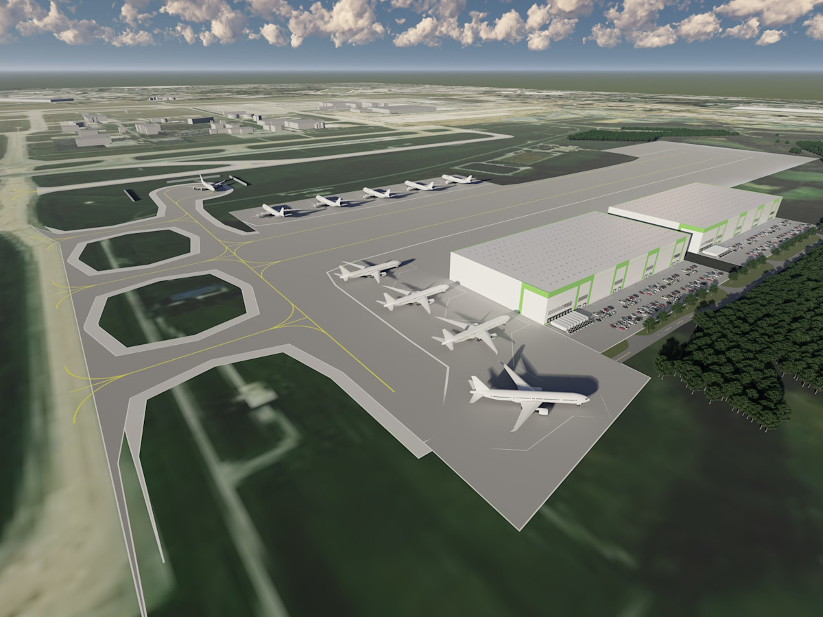 A photo rendering of Hangar Row