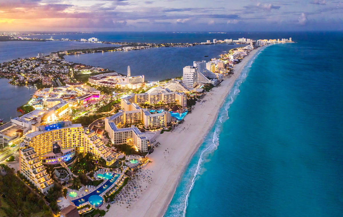 Cancun skyline at night