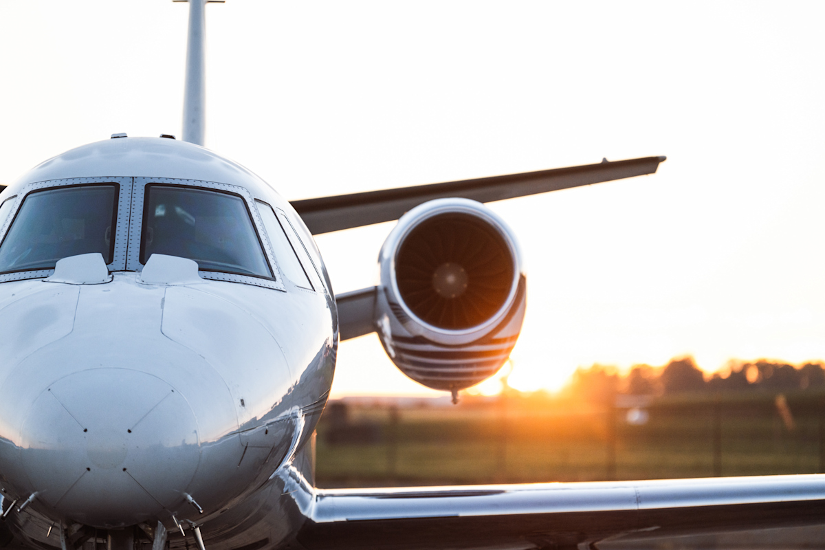 General Aviation Plane Taking Off
