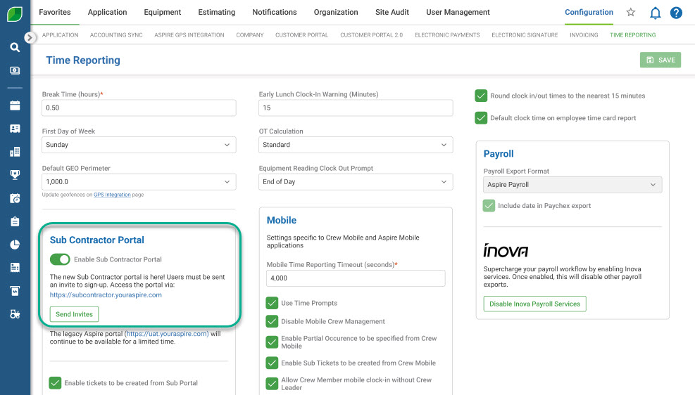 Aspire s time reporting feature Aspire s time reporting feature