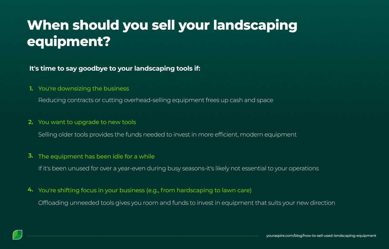 Image | When should you sell your landscaping equipment Image | When should you sell your landscaping equipment