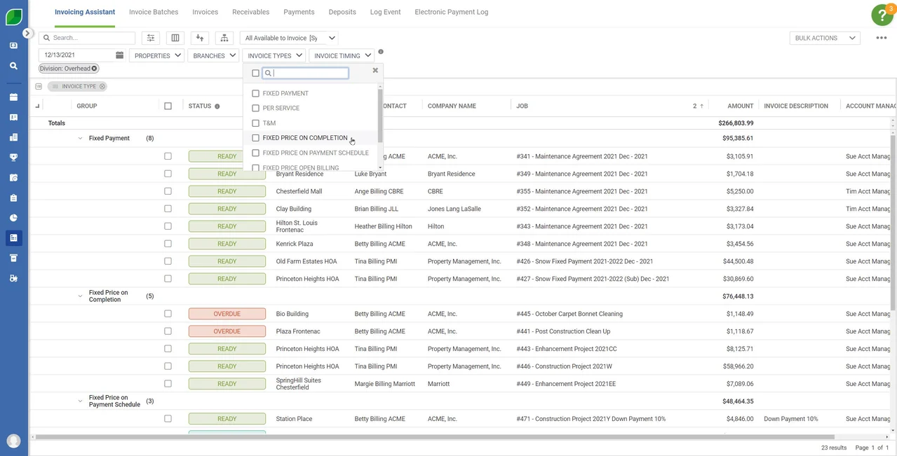 Aspire s invoicing feature Aspire s invoicing feature