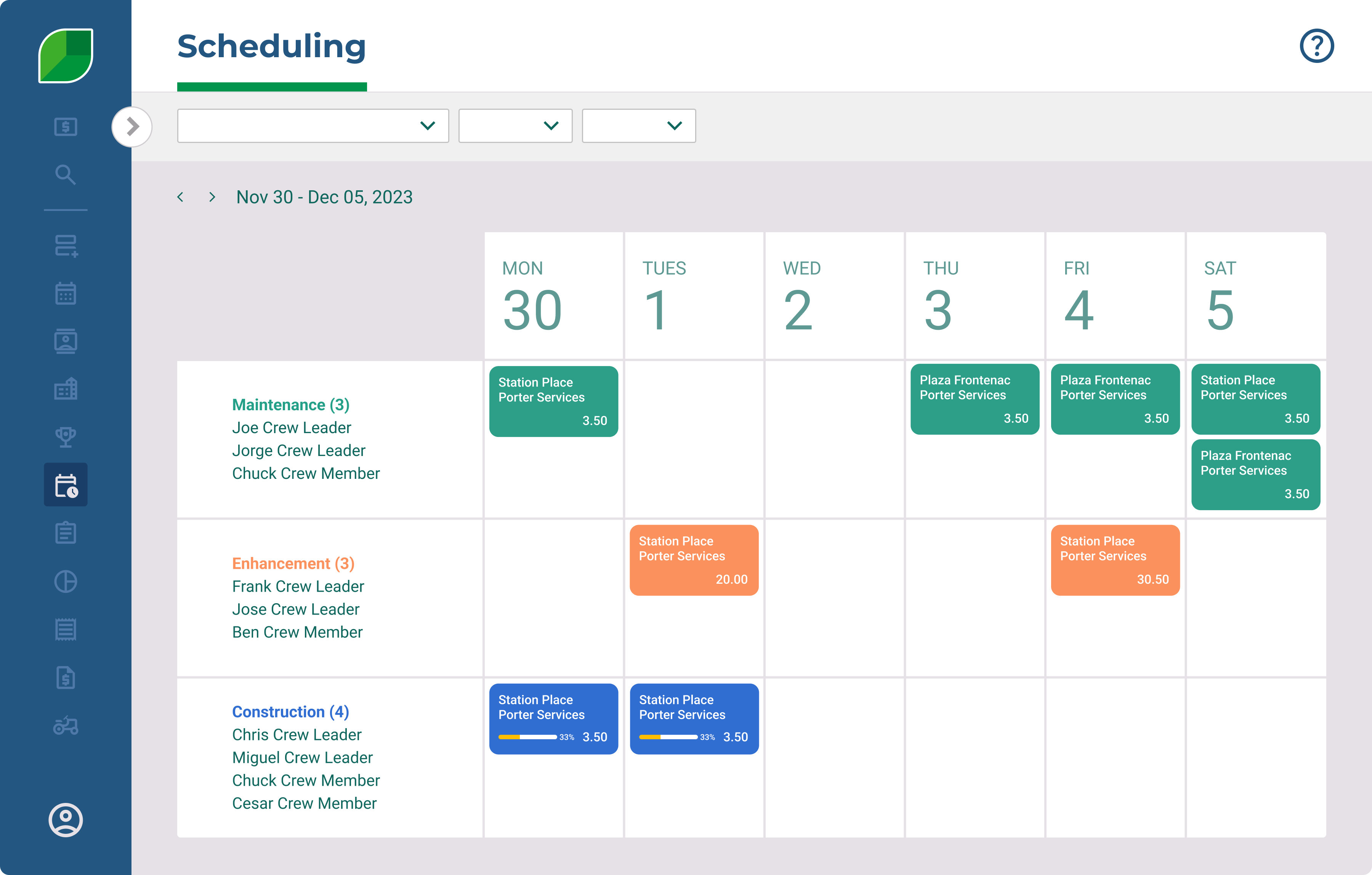 Product Illustration | Scheduling - Calendar Nov to Dec 2023 (Desktop)