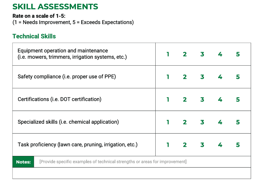 Free Landscaping Employee Evaluation Template > Screenshot 3 Free Landscaping Employee Evaluation Template > Screenshot 3