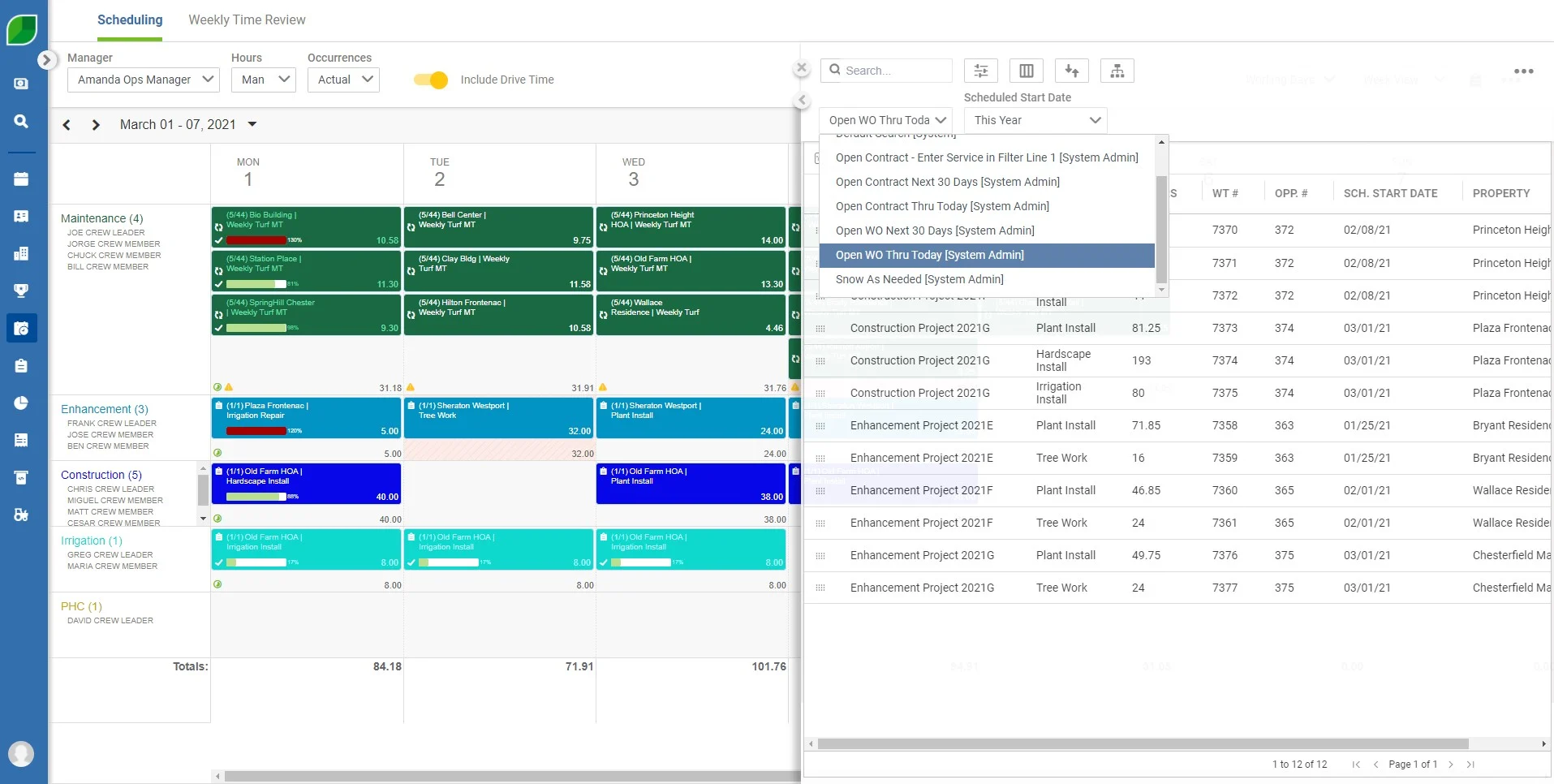 Aspire’s scheduling feature Aspire’s scheduling feature