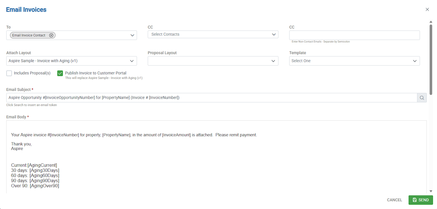New Template Dropdown on Invoice Modal New Template Dropdown on Invoice Modal