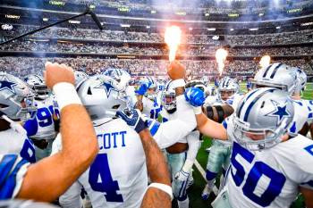 Dallas Cowboys on field