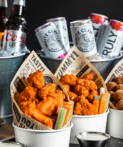 $20 buckets of drinks and food