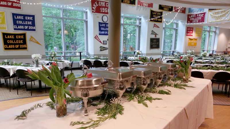 Photo of wedding reception in Dickinson Dining Hall