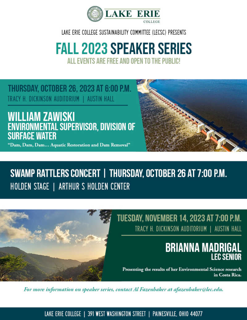 Information for the Fall 2023 Sustainability Speaker Series