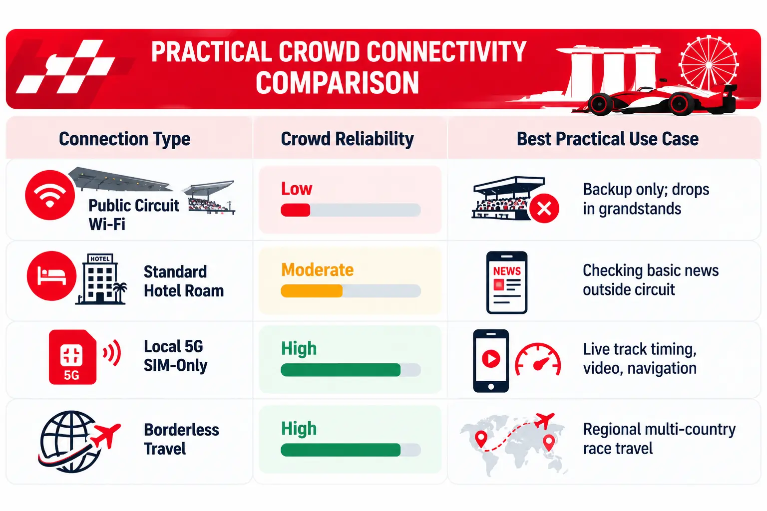 PRACTICAL CROWD CONNECTIVITY COMPARISON