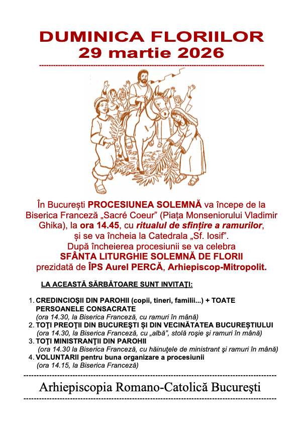 Afis - DUMINICA FLORIILOR 2025