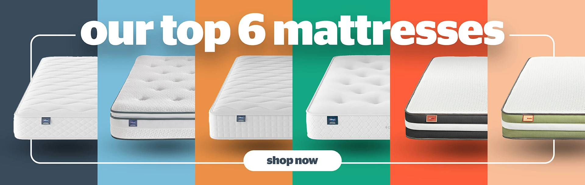 shop our top 6 mattresses