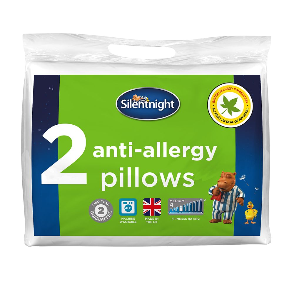 2 anti-allergy pillows - packaging