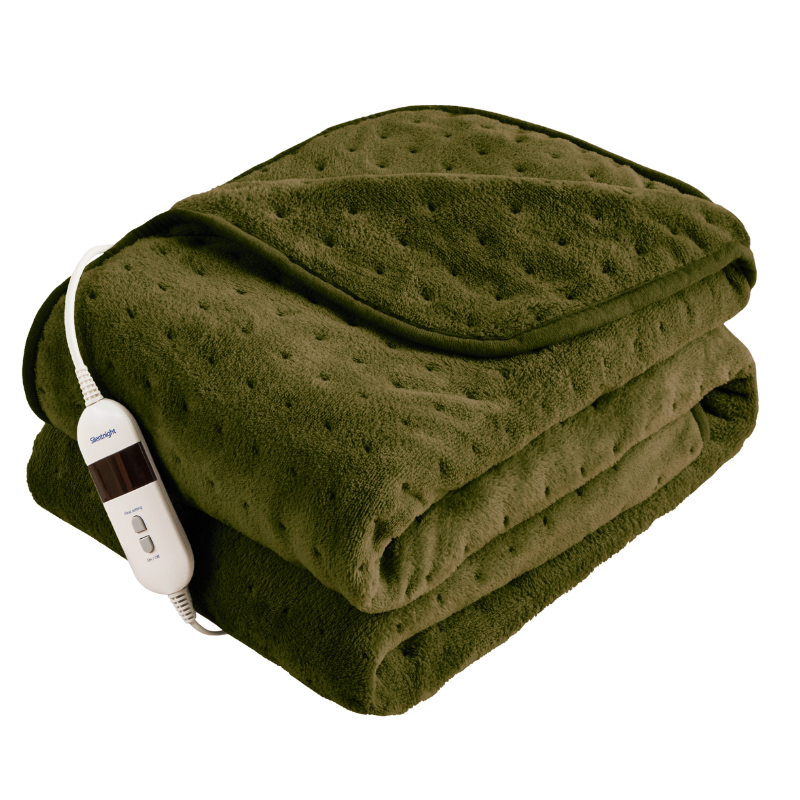 luxury heated throw folded