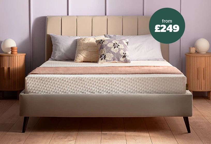 just relax mattress with body hugging memory foam, prices from £249