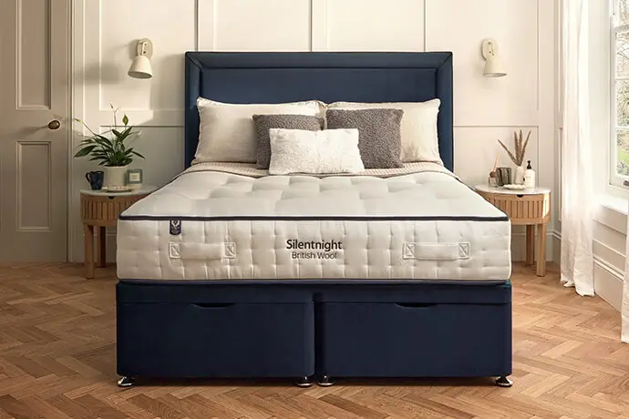 wool mattress on divan set
