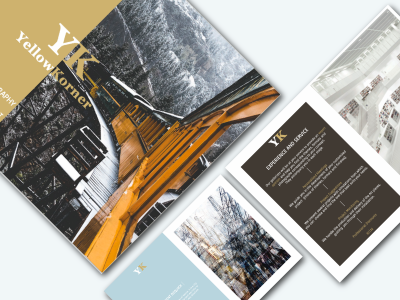 Graphic design - brochure, layout design, catalogue design for Yellow Korner