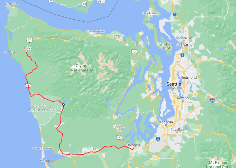 Olympic to Southwest Region of Park, Map of Olympic to Southwest Region of Park
