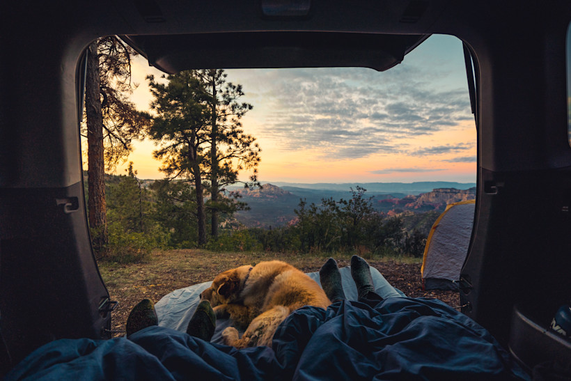 Since dispersed camping is camping in the wilderness, you won’t have access to toilets, showers, garbage, or running water.