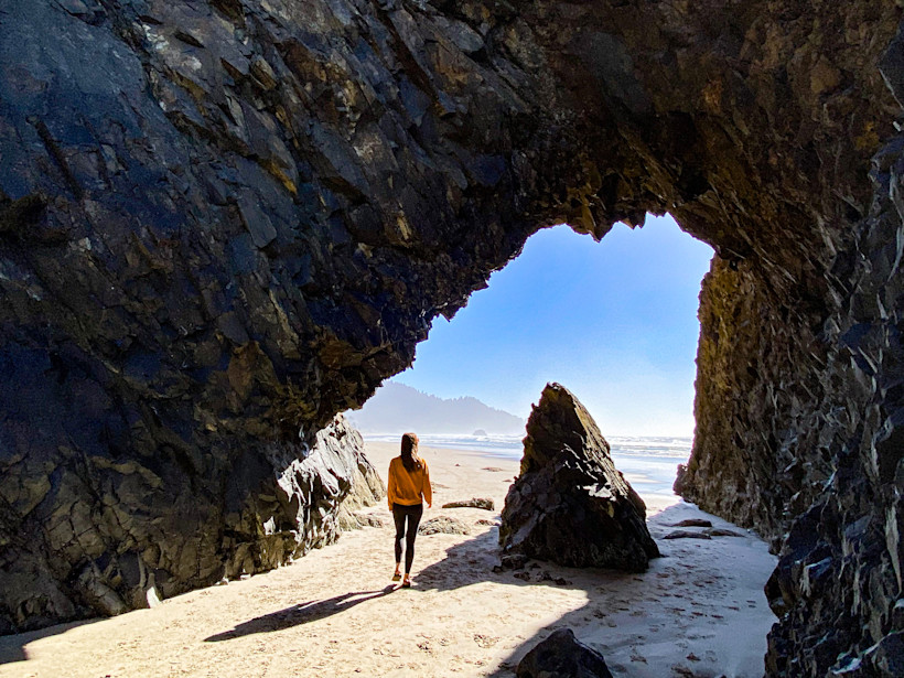 AdventureTripr Champion Elizabeth Sheets at the Oregon Coast